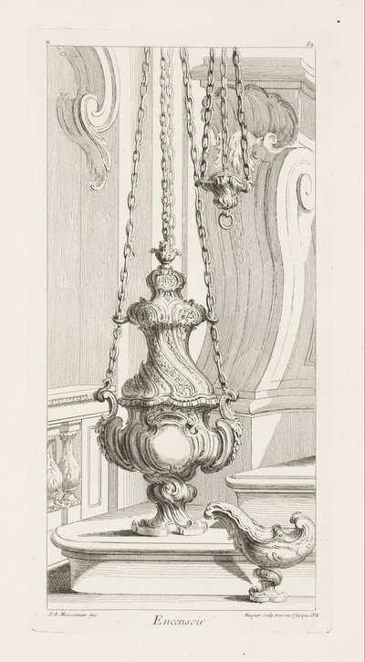 Incense Burner; Incense Burner, 5th Plate by Juste Aurèle Meissonnier